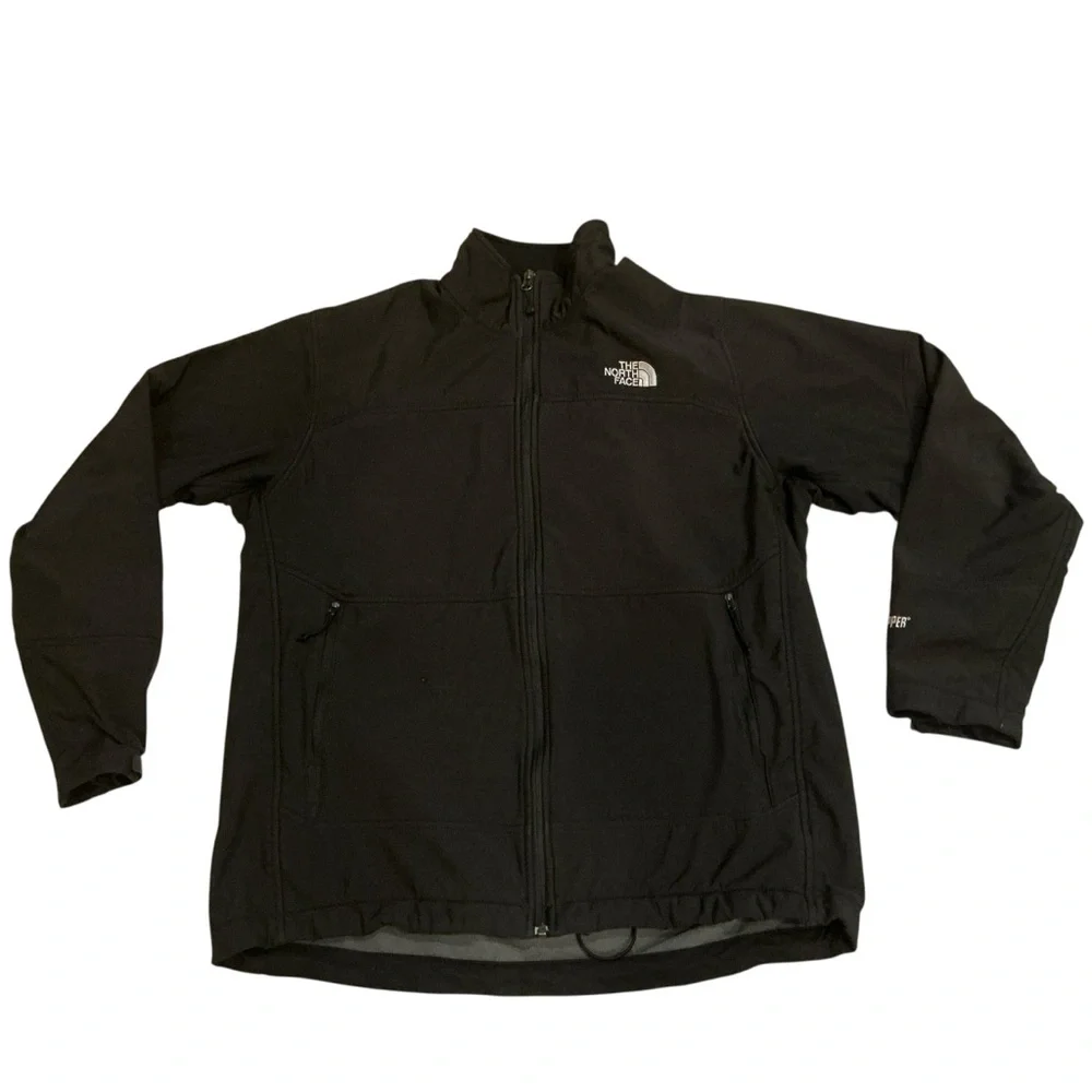 The north face windstopper soft shell jacket men’s black size XL zipper front